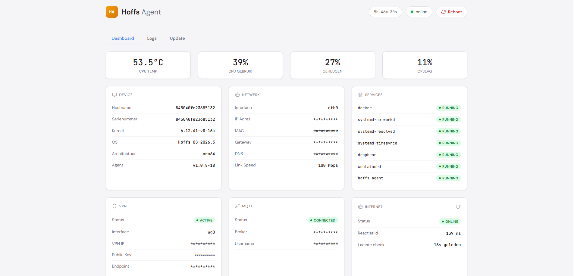 Hoffs agent op het device